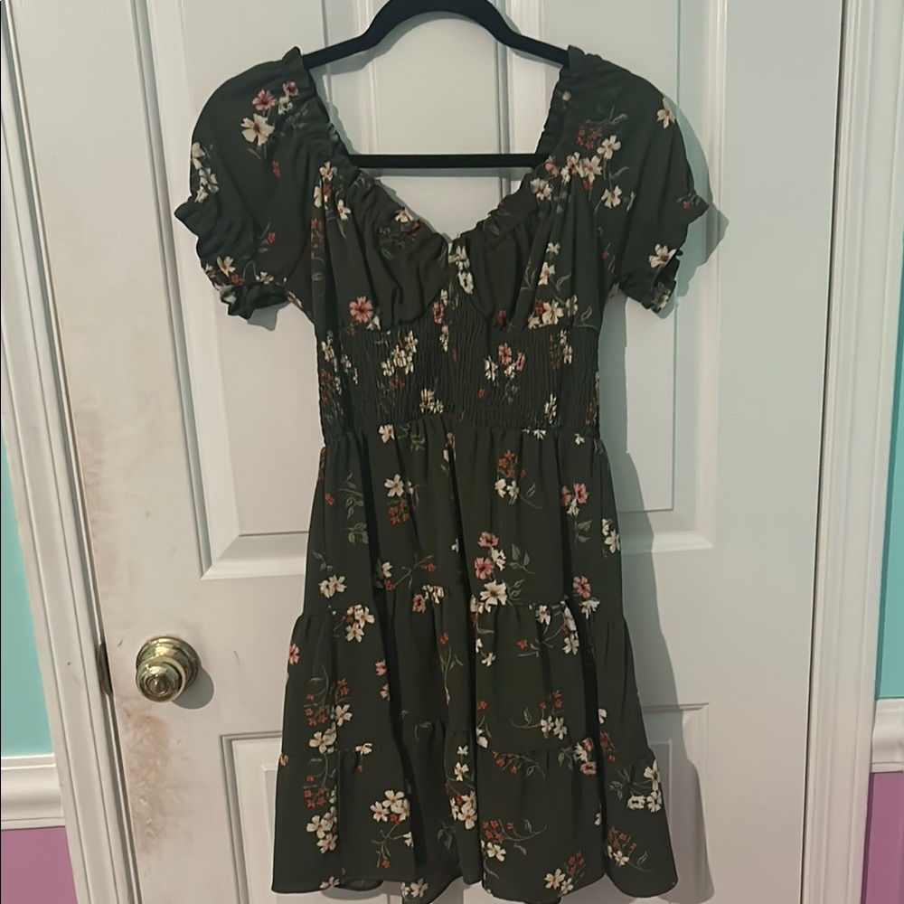 Floral Green Dress